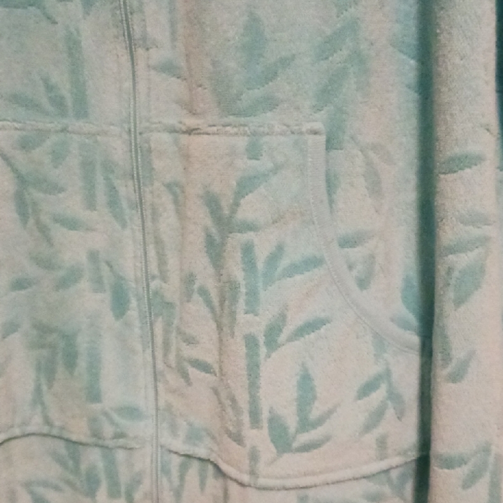 Teal Zip-Up Robe - Picture 3 of 4